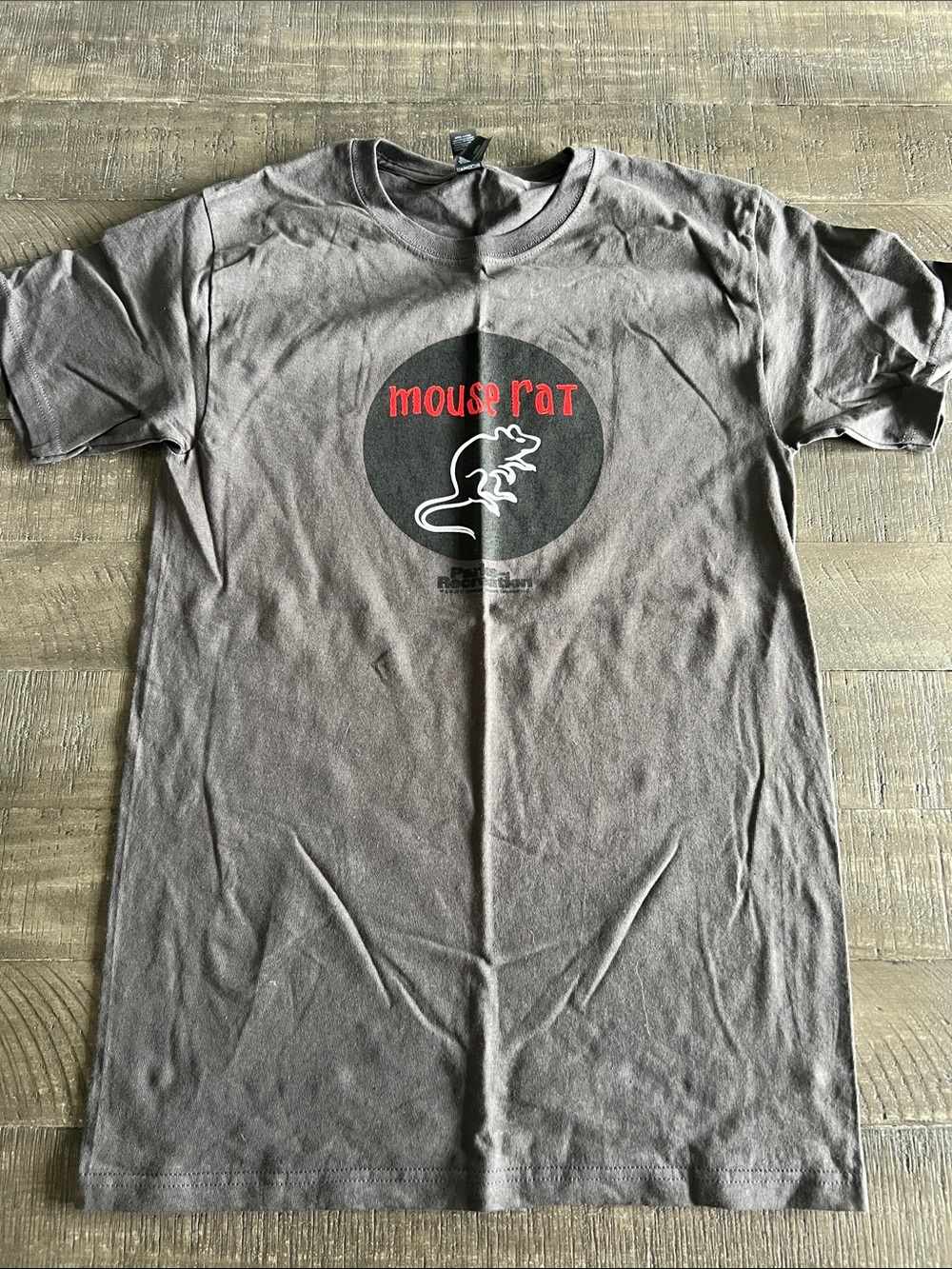 Mouse Rat Graphic Tee in Washed Gray